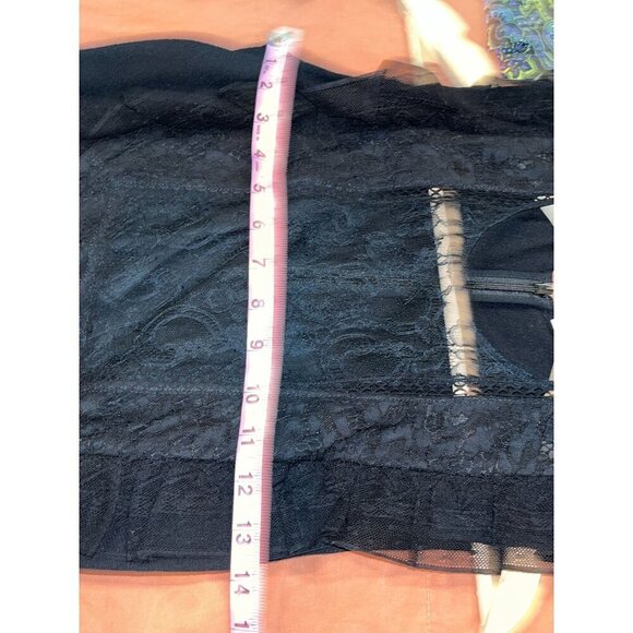 Sandro Paris Black Lace Front Sleeveless Mini  Dress Size Small Womens - Picture 8 of 11